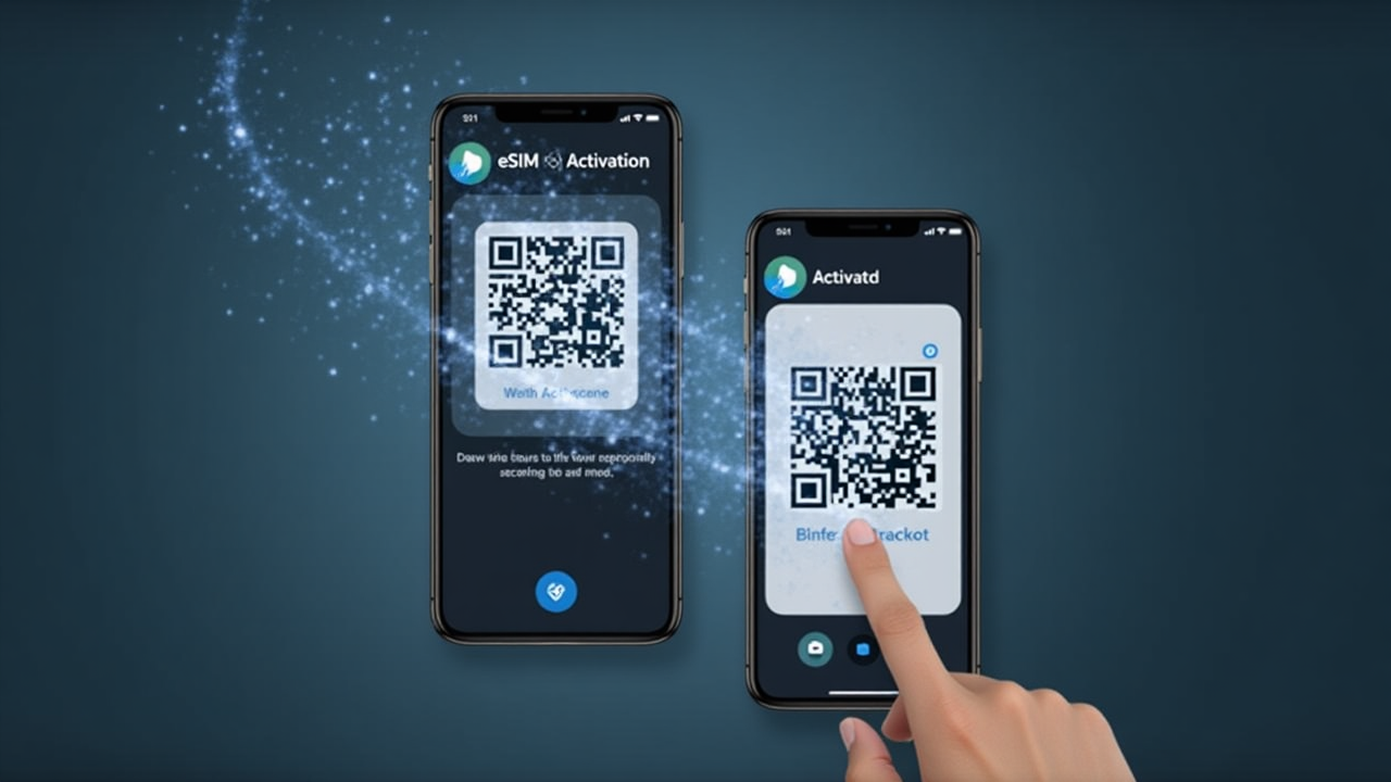 Proceso de activación de eSIM mediante código QR